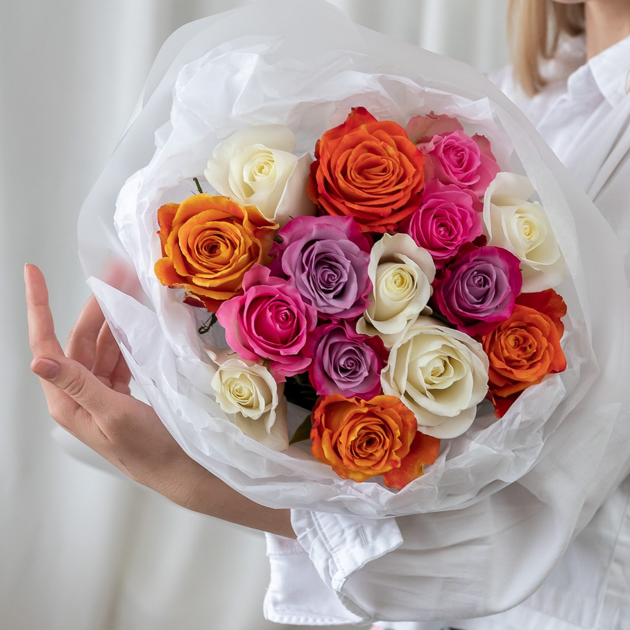 15 роз Эквадорских микс
